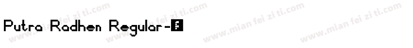 Putra Radhen Regular字体转换
